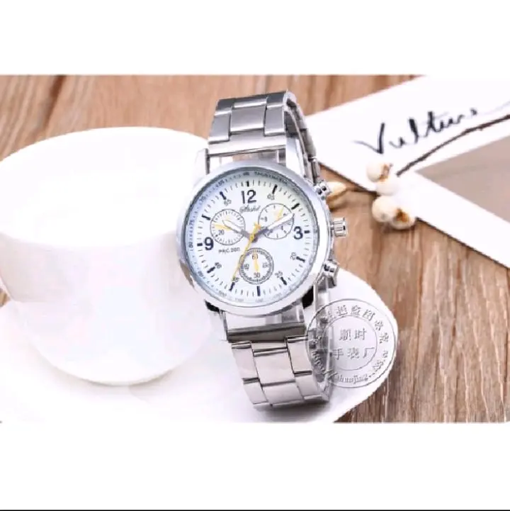 Jam tangan krepyak pria wanita , harga murah, warna putih
