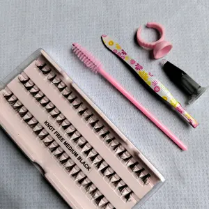 Paket Eyelash Extension Knot Free 5 in 1 Lem O,5ml Extra Lentik - Bulumata Tahan Air - Waterproof