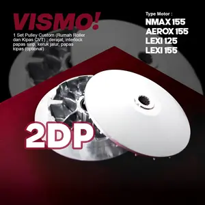ET-02-2DP - PULLEY SET 2DP CUSTOM NMAX/AEROX Motor CVT MODIF BUBUT DERAJAT BUBUT SIRIP KEROK JALUR INTERLOCK rumah roller 14