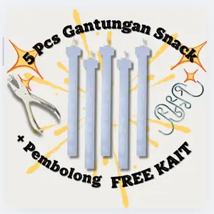 [Termurah] Strip Display Plastik Gantungan Snack Free Kait + Pembolong Snack. Toko Rapi Pelanggan Happy