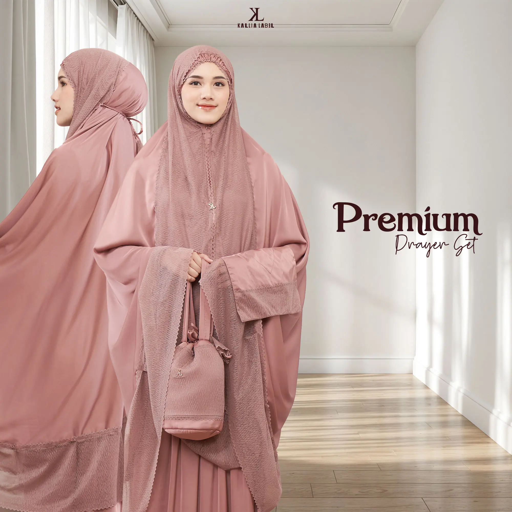 Premium Prayer Set by Kallia | Mukena Mahar | Mukena Silk Premium Kallia | Packaging with Box