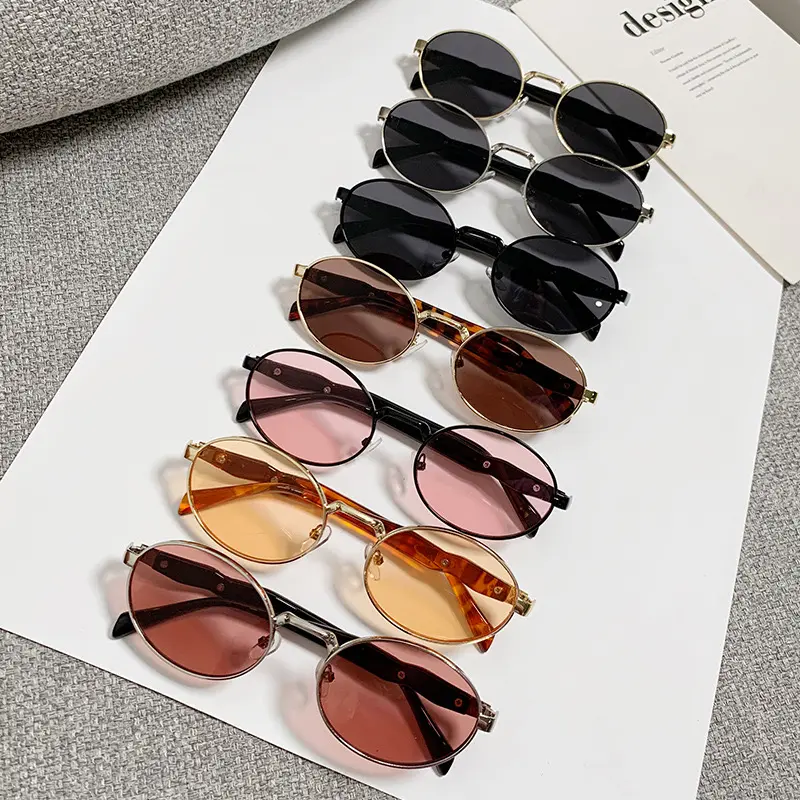 Kacamata Hitam Wanita Fashion Oval ABL9000PR Full Set Box dan lap Sunglasses 4