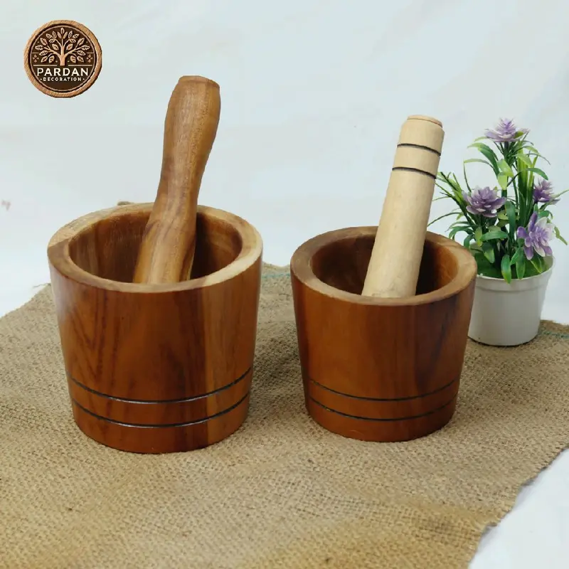 LUMPANG / LESUNG 100% KAYU JATI ASLI, FOOD GRADE - AMAN BUAT MAKANAN Kitchenware ,Bulat 4