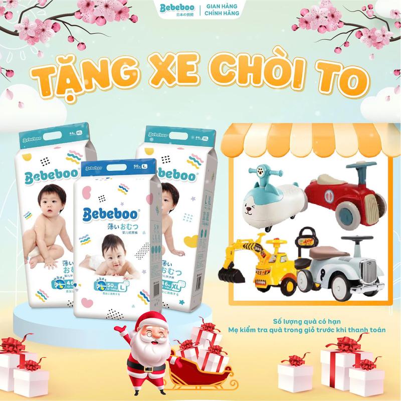   TẶNG XE CHÒI TO  COMBO 3 BỊCH Tã Bỉm Dán Quần Bebeboo Nhật Bản Chính Hãng 