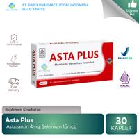 Promo Asta Plus 4mg Astaxanthin + Selenium – Suplemen Antioksidan- Membantu Memelihara Kesehatan Tubuh 30 Kaplet - Kota Bandung - Halo Apotek