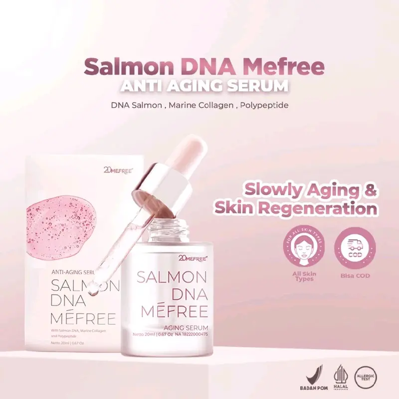 Salmon DNA Mefree - Anti Aging Serum For All Skin - Anti Penuaan, Perawatan Kerutan Wajah, Serum Anti Aging dan Mengencangkan Kulit Kering 1