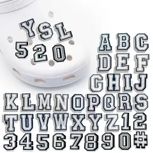 Serbaguna 1PCS PVC A-Z Huruf DIY sandal pin Pengait Cantolan Sepatu Tempelan Akses sepatu Hadiah liburan anak-anak