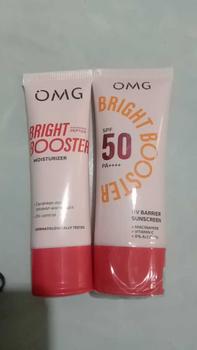 Product Review of OMG Oh My Glow - Bright Booster Glow Kit Paket Perawatan Wajah untuk Kulit Tampak Glowing, Mencerahkan, Tampak Sehat, Menjaga Skin Barrier, Mengandung Niacinamide , Peptide, Vitamin C - Sabun Pembersih Wajah, Moisturizer, Sunscreen from c**i 2