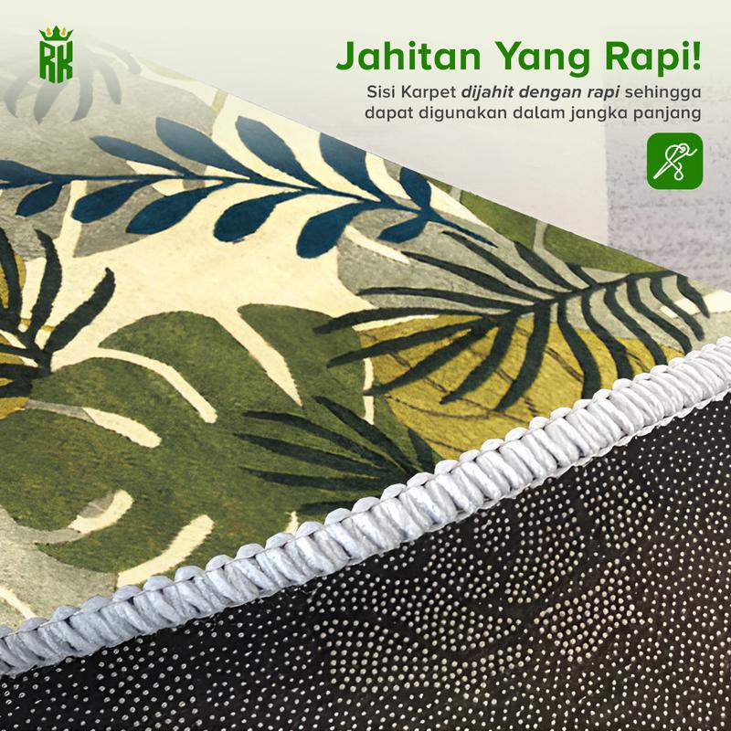 Product Introduction of RAJA - Karpet Lantai Eropa Anti Slip Bahan Polyester Alas Karet Motif Estetik Karpet Ruang Tamu Modern Carpet 16