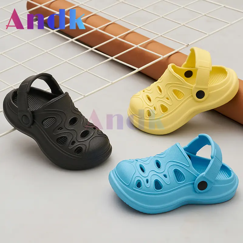 Andk 2025 Sandal Baim Karet Anak Cowok Sandal EVA Warna Kartun Sandal kodok Anak Laki-Lak Size:24-29 Kaki Fashion