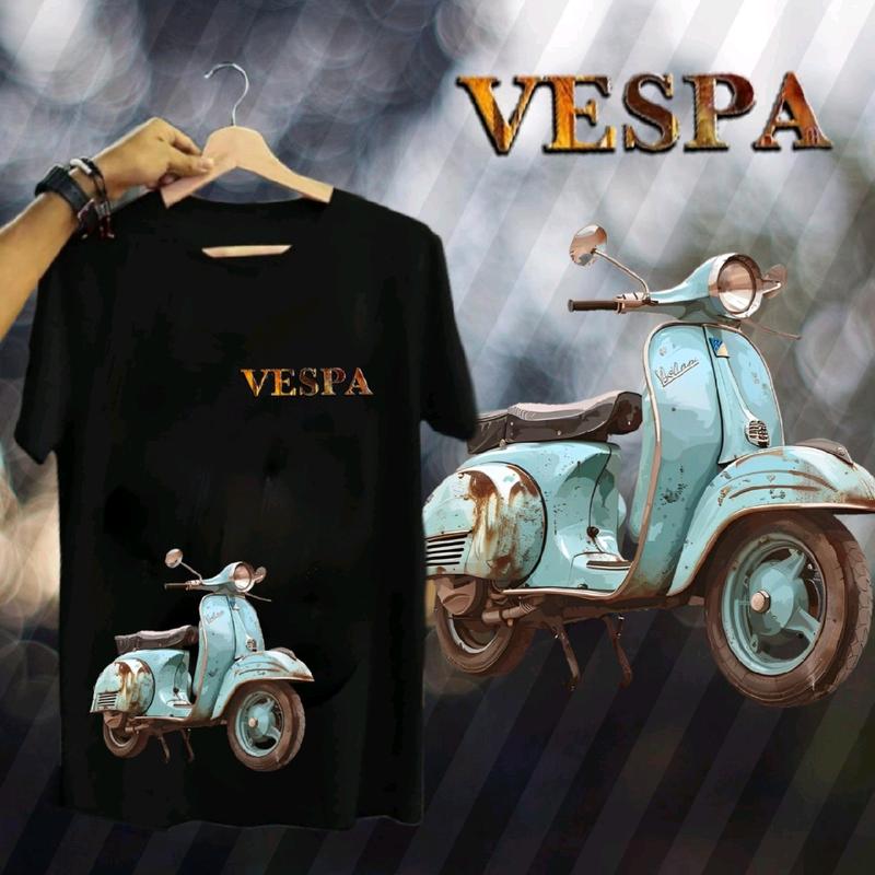 ATASAN KAOS T-SHIRT BAJU DISTRO VESPA UNISEX DEWASA LENGAN PENDEK HARGA GROSIR TERBARU 3