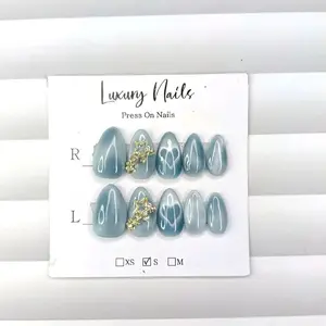 Luxury Nails Kuku Palsu Press On Nails dengan Perlengkapan Kuku Ukuran XS S M