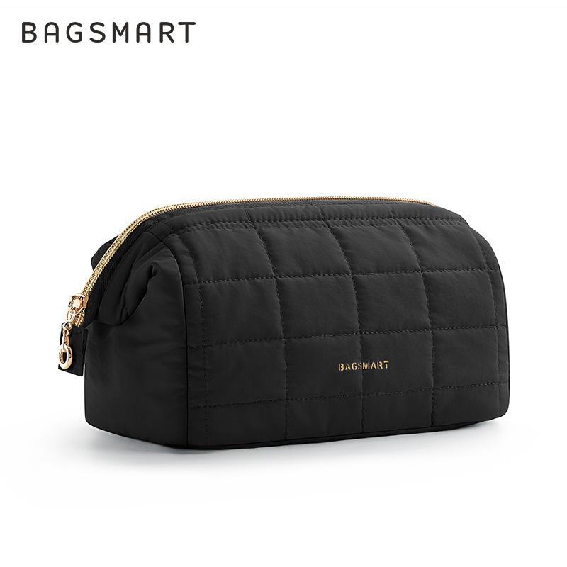  BAGSMART Túi Trang Điểm BAGSMART Túi Đựng Mỹ Phẩm Du Lịch Đệm Bồng Bềnh Dành Cho Phụ Nữ Hộp Sắp Xếp Đồ Trang Điểm Ví Túi Mở Rộng Thiết Yếu Du Lịch Phụ Kiện Đồ Vệ Sinh Cá Nhân Cọ I-Camel A-M 