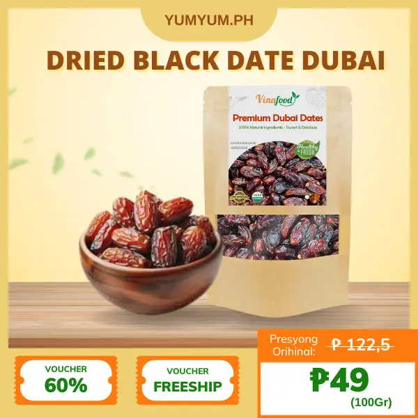 [Buy 1 Take 1] Pinatuyong Flexible Black Dates Imported Mula sa Iran - Natural Sweetness Mabuti Para sa Kalusugan Buntis Ina at Dieters