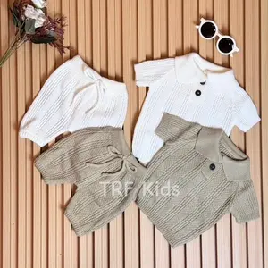 TRF Kids Yeager Knit Set Unisex Setelan Rajut Bayi & Anak 0-2thn Polo Anak Rajut Premium Quality Gaya Shirt Modis dan Nyaman