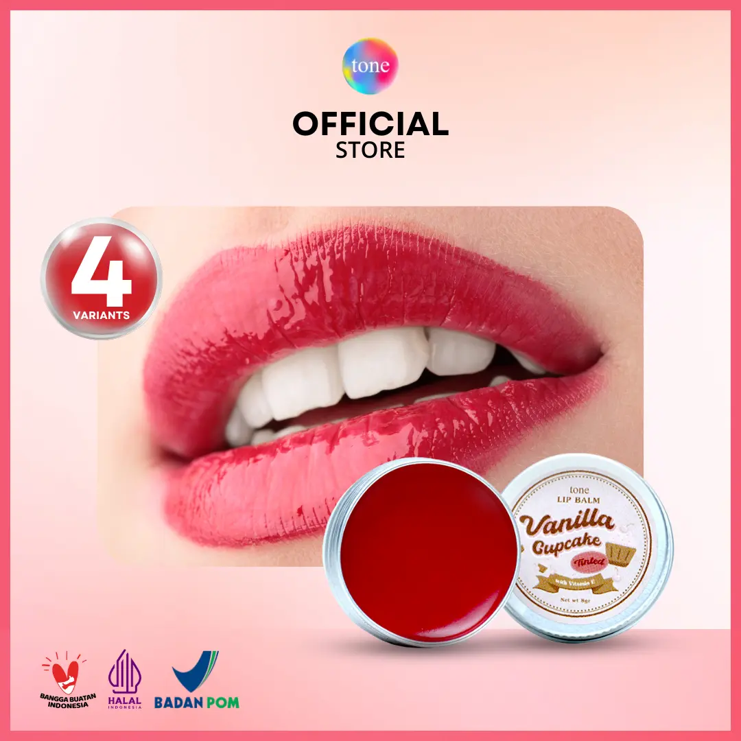 Tone Lip Balm | Fresh look, Tinted Formula | Pelembab Bibir Kemasan Pot 8gr