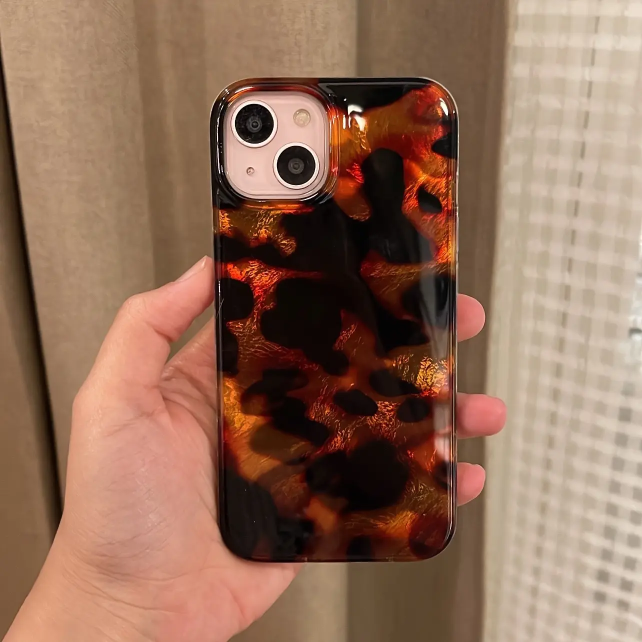 LEOPARD ABSTRAK BROWN CASE IPHONE READY STOCK