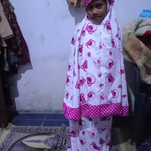 mukena karakter kuromi/labubu anak size 1-9tahun sudah FREE tas