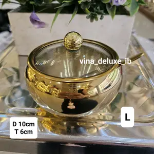 Tempat Sambal / Bumbu Stainless Gold per satuan