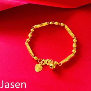 Gelang Tangan Manik Buddha, Uniseks, Bentuk Heksagon, Warna Pepejal, Diperbuat daripada Bahan Keluli Titanium, Tidak Luntur