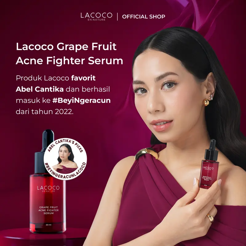 [BELI 2 MAKIN CUAN] Lacoco Grape Fruit Acne Fighter Serum 20ml Berjerawat Perawatan Wajah 1