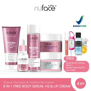 Nuface paket Glowing anti aging dan kerutan isi 5 gratis 2 produk (PROMO) Mencerahkan