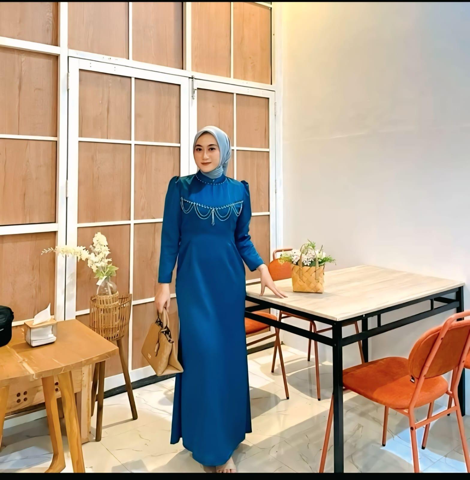 Dress Kondangan Wanita Remaja Terbaru 2025 Simple Elegant Bahan Satin Silk  Premium Warna Mahogany Emeral Gren Mauve Ukuran M L XL