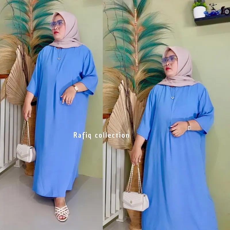 Daster Gamis LD 120 & LD 130cm Lengan 3/4 Busui Cey Crinkle 7