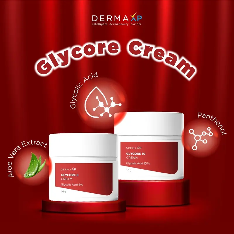 DERMA XP GLYCORE CREAM MALAM, CREAM PENCERAH WAJAH, CREAM SAMARKAN NODA, CREAM PEMUTIH WAJAH, GLYCORE 10, GLYCORE 8 2