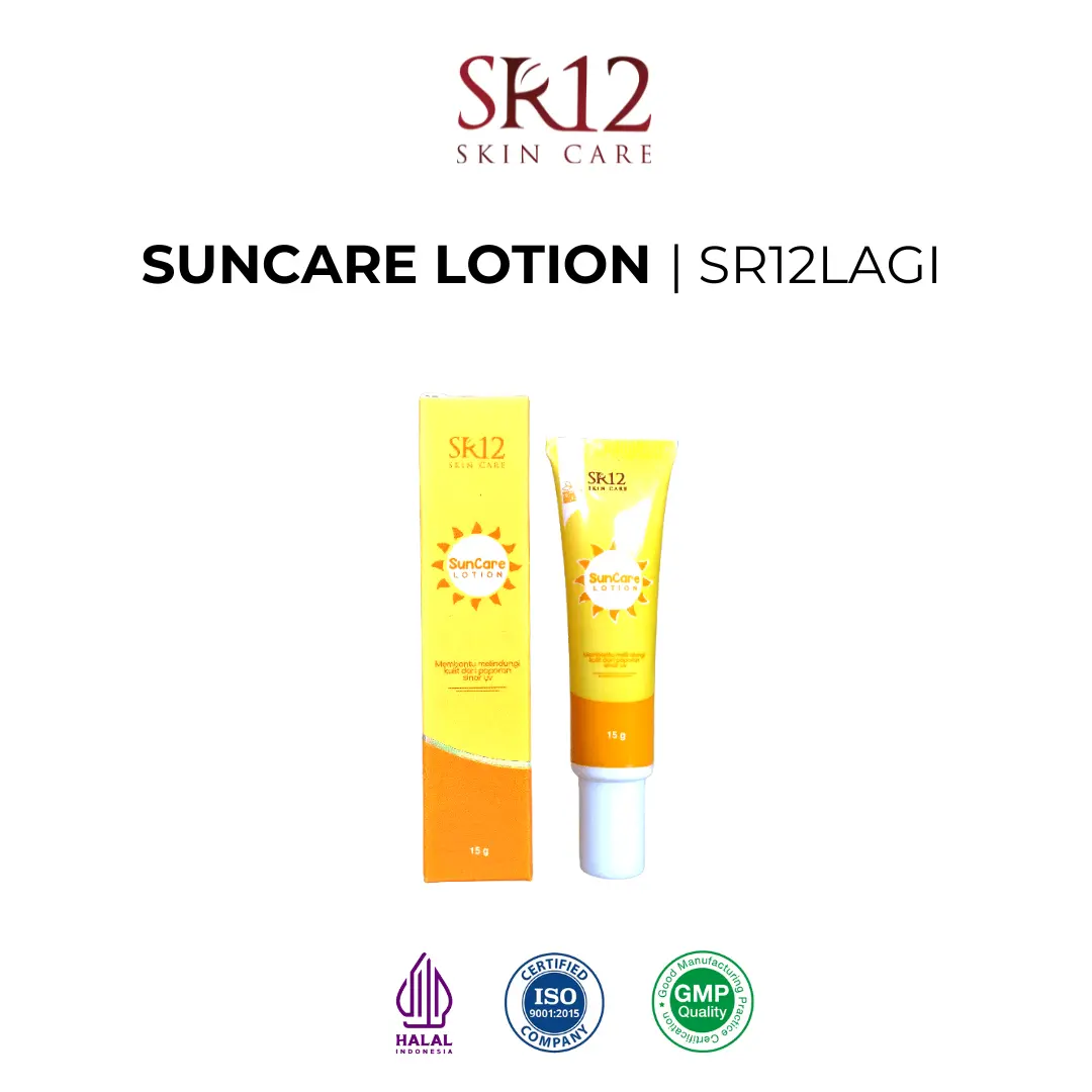 Suncare Lotion SR12 Tabir Surya Pelindung Sinar Matahari Sunscreen Pencerah Wajah