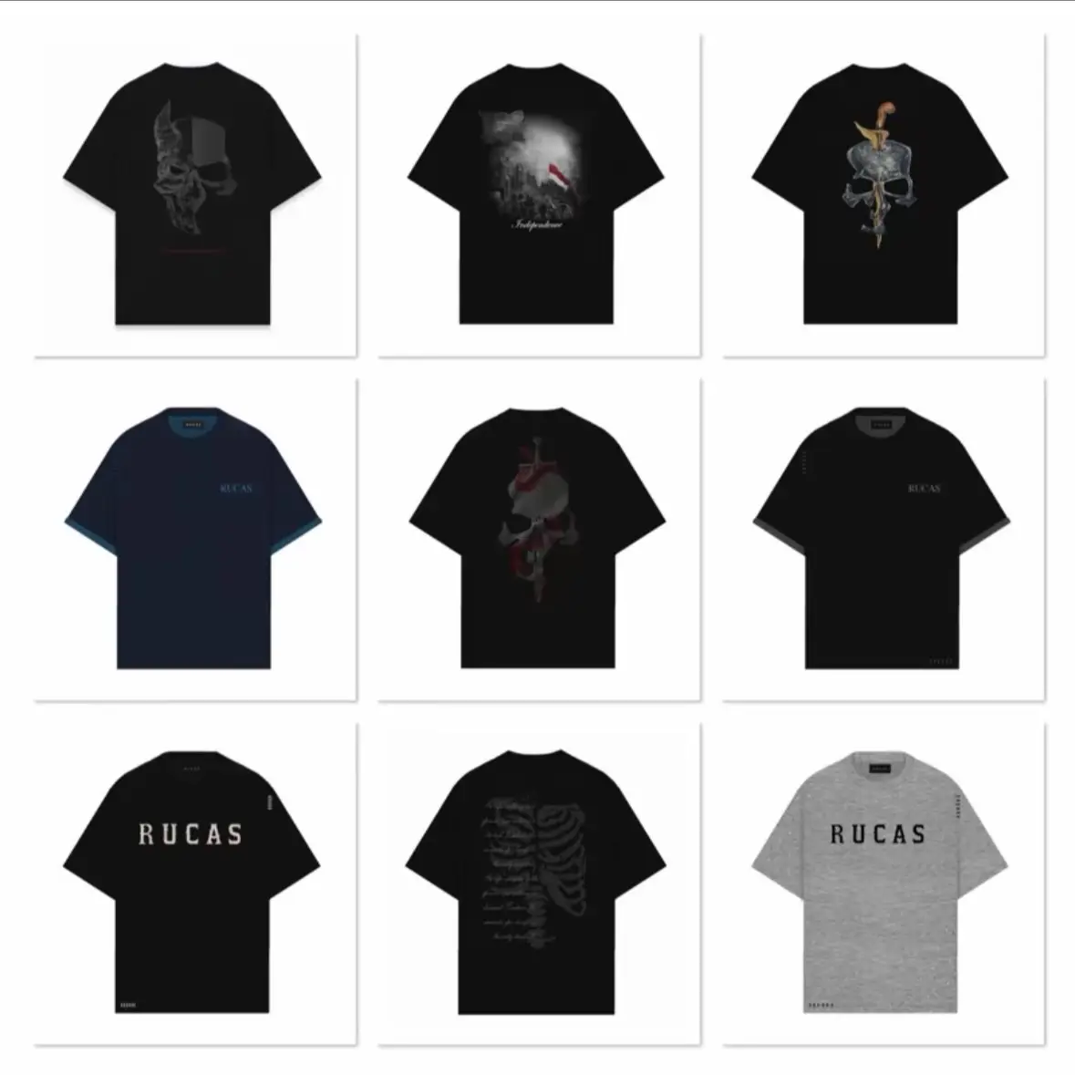 [ORIGINAL] RUCAS TSHRT EDITION / "YEAR OF SNAKE" / TAILOR POLO SHIRT / SADIKIN PARD / HALLOOWEEN / INITIAL CAMO / FALLEN ANGEL WINGS GREEN/BLACK / INITIAL BLACK TSHIRT RUCAS SIZE S-XXL BRAND NEW FREE PAPERBAG