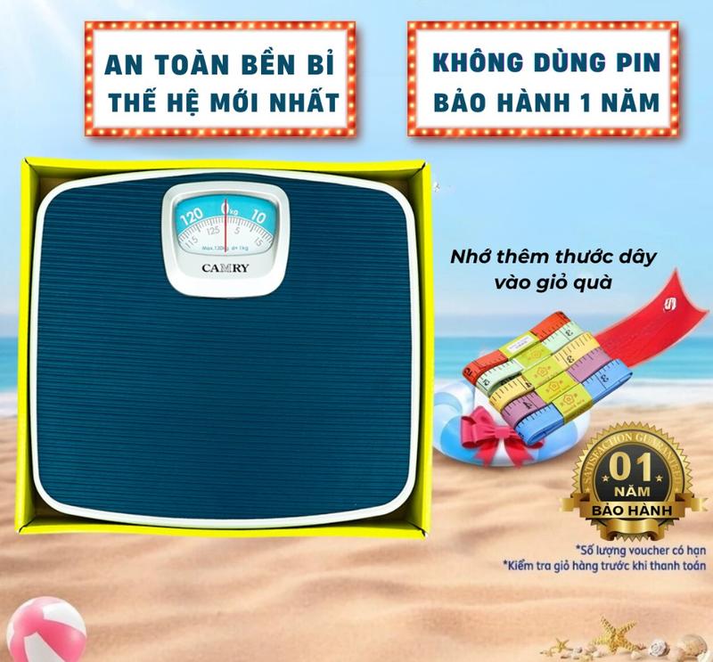 Cân sức khỏe cơ học cao cấp Camry BR2020 - Độ chính xác cao, bảo hành chính hãng 1 năm