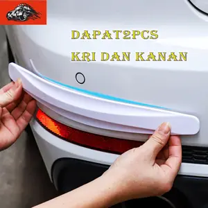 2 pcs Bumper Guard Carbon Pelindung Bemper Mobil Aksesoris