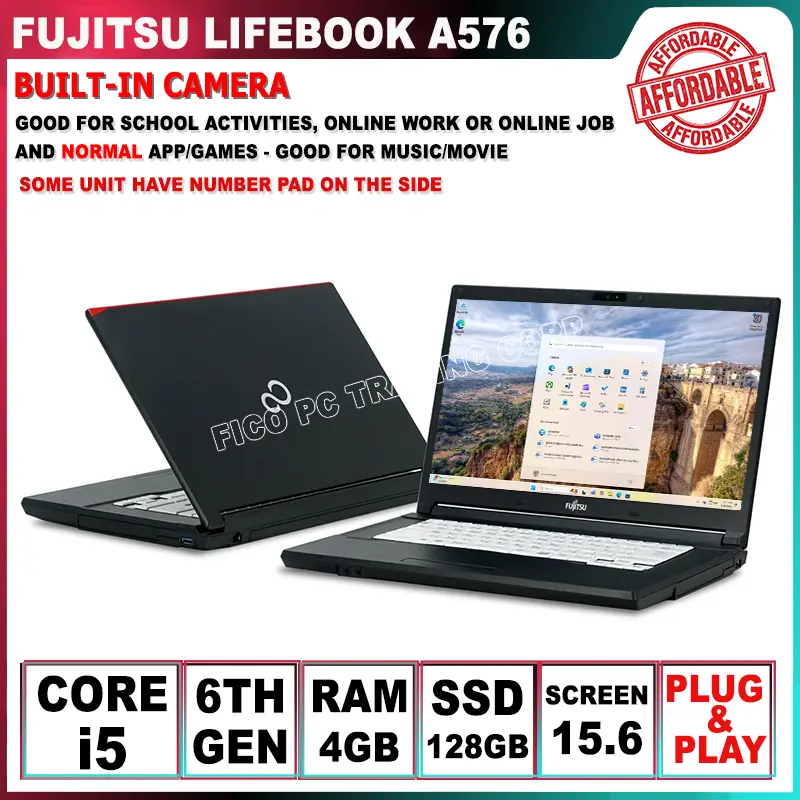 Pre-owned] Fujitsu Lifebook S936 13.3 inches core i5 6th gen 12GB