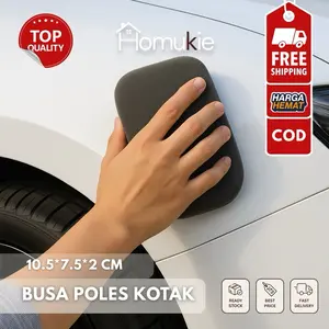 HOMUKIE - Sponge / Busa / Pad Aplikator Kotak Flat Waxing Mobil Motor
