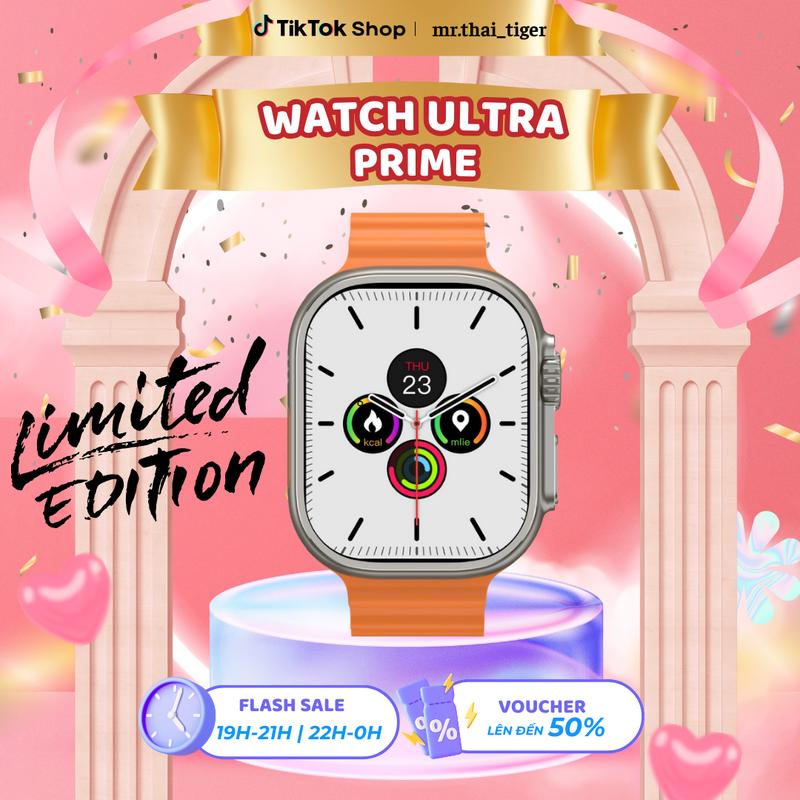 YBL X MR.THAI_TIGER Watch Ultra PRIME Đồng Hồ Thông Minh lưu trữ bộ nhớ trong ,Nghe nhạc NFC Kết Nối Điện Thoại Nhận Thông Báo Tin Nhắn và Nghe Gọi 2 Chiều,Smartwatch Thời Trang