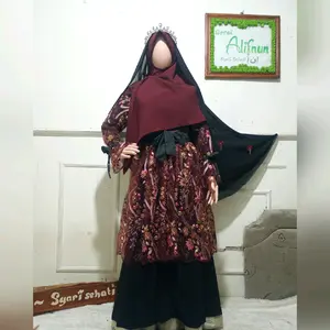 Gaun Wisuda Mewah Dress Komdangan Muslimah Gamis Pesta Wanita