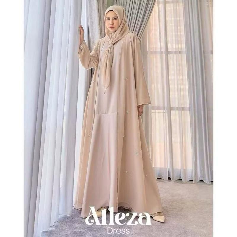 Product Introduction of Model Terbaru Baju Gamis Abaya Simple // Alezza Dress Abaya Bahan Velvet Combi Ceruty // Abaya Terhits Tahun 2025 // Ready Ukuran M L XL 3XL 4XL Ld 100-140cm Muat Bb 100kg // Dress Elegan Cantik // Dres Kondangan 12