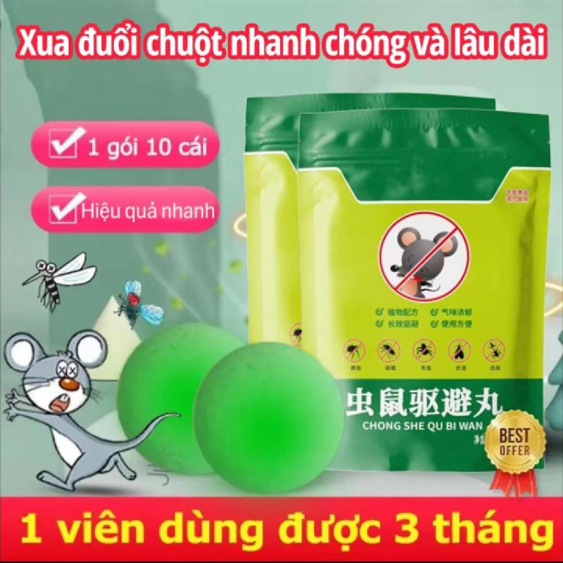 Combo 2 Gói Viên Đuổi Chuột Băng Phiến 100% Hiệu Quả Không Độc Hiệu Quả 365 Ngày Thành Phần Tự Nhiên An Toàn Cho Trẻ Em & Thú Cưng