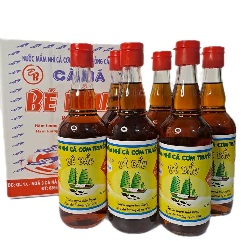  THÙNG 6 CHAI NƯỚC MẮM BÉ BẦU LOẠI HẠNG 1 chai thủy tinh 500ml 