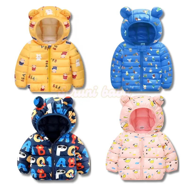Jaket Musim Dingin Anak / Jaket Winter Anak / Jaket Coat Motif Hewan / New Winter Jacket Boys and Girls Variant Motif 1