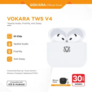VOKARA V4 TWS Wireless Bluetooth | H1 Chip | Free Case | MagSafe Charging Case