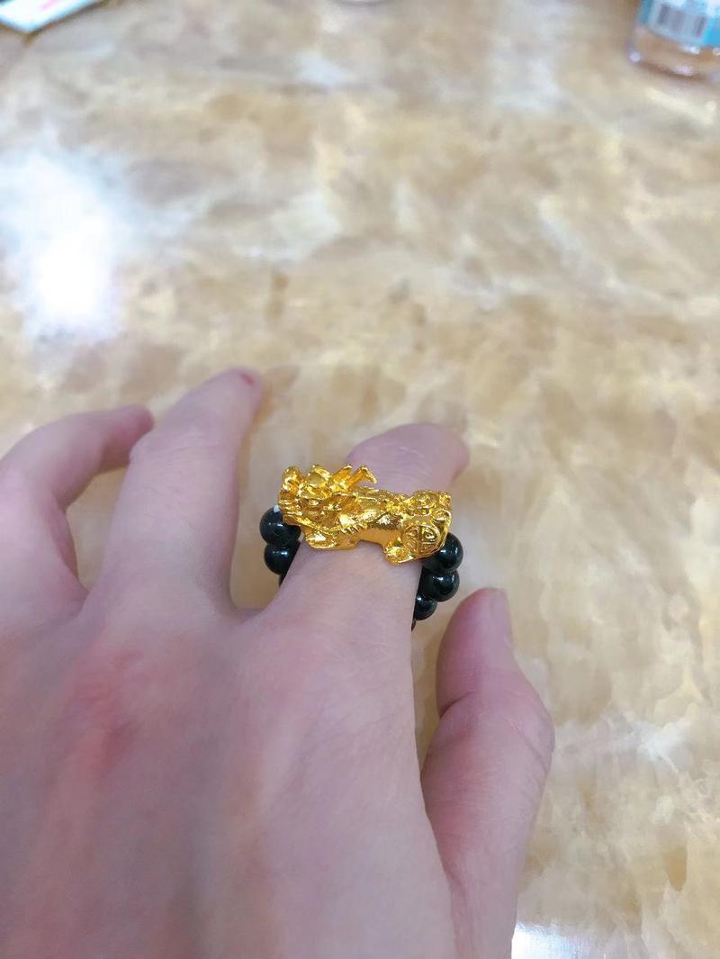 Product Introduction of fengshui pixiu lucky ring with gold plated. 5