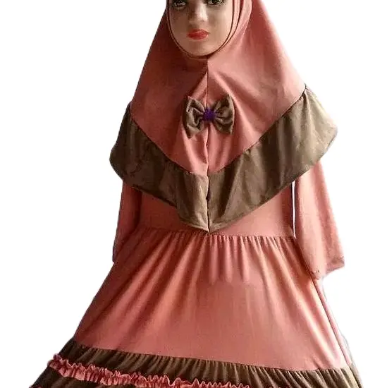 promo 100rb dapet 3 pcs gamis anak set hijab jersy Fashion 4