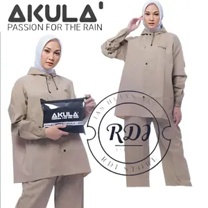 JAS HUJAN   RAINCOAT Pria dan Wanita terbaik BY AKULA Anti Rembes Mocca