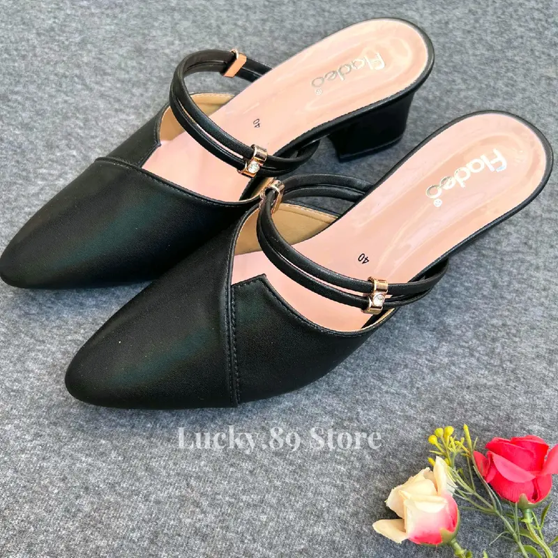 FLADEO Sandal Selop Wanita Heels 5cm HL Shoes Pesta Kondanga