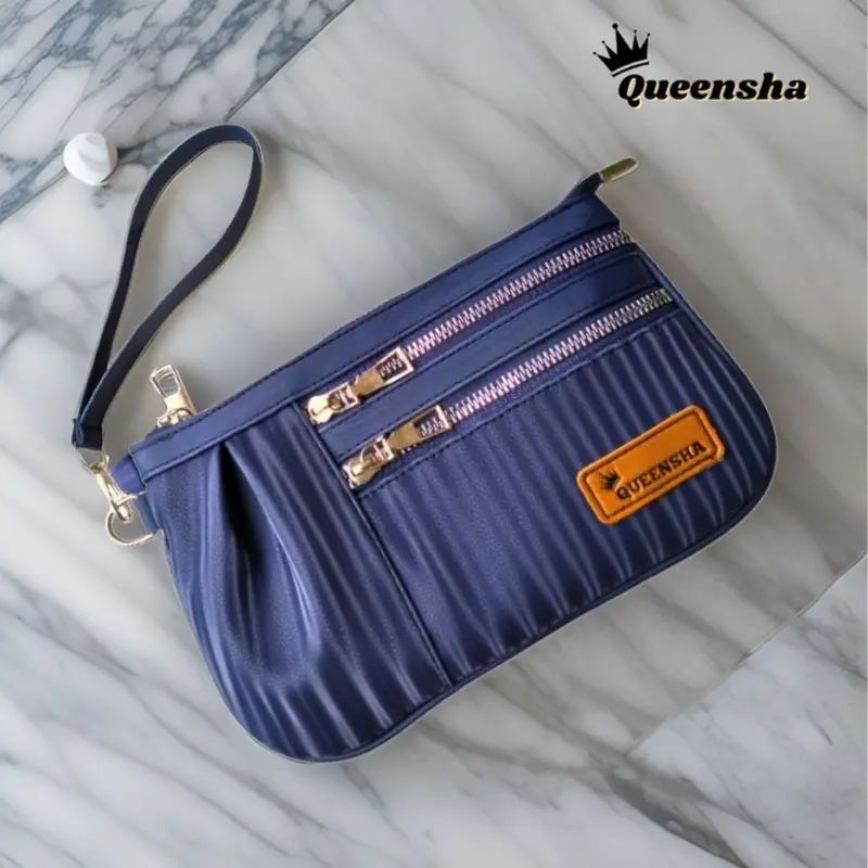 Clara Pouch Dompet 3 Ruang Wanita Tas Tangan Handphone By Queensha 0