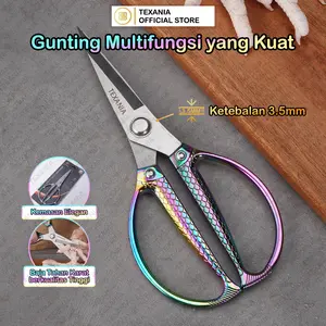 [RAMADHAN SALE] TEXANIA Gunting Serba Bisa Multifungsi Gunting Tulang - Gunting Bahan - Guntung Sayur - Bahan Stainless Food Grade
