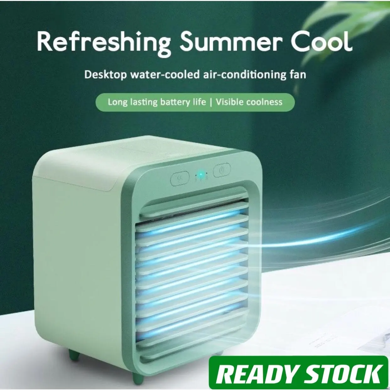 SG Seller | Rechargeable Mini Portable Air Cooler Humidifier Air Conditioner fan Personal Space Home Office Desktop