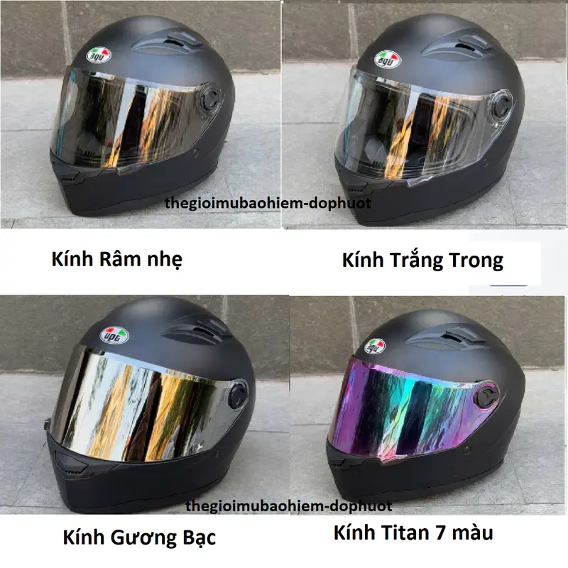 Mũ Nón Fullface AGU  - Tặng túi đựng nón Kính Chống Tia UV Tốt Helmet Nón Bảo Hiểm 1